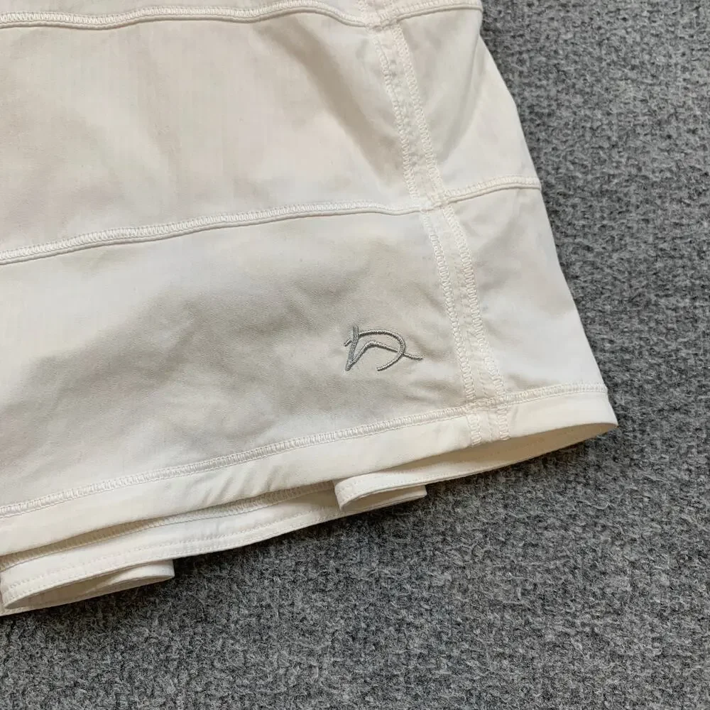 Lululemon Skort Womens 10 White Pace Rival Drop In Pockets Training Inner Lined